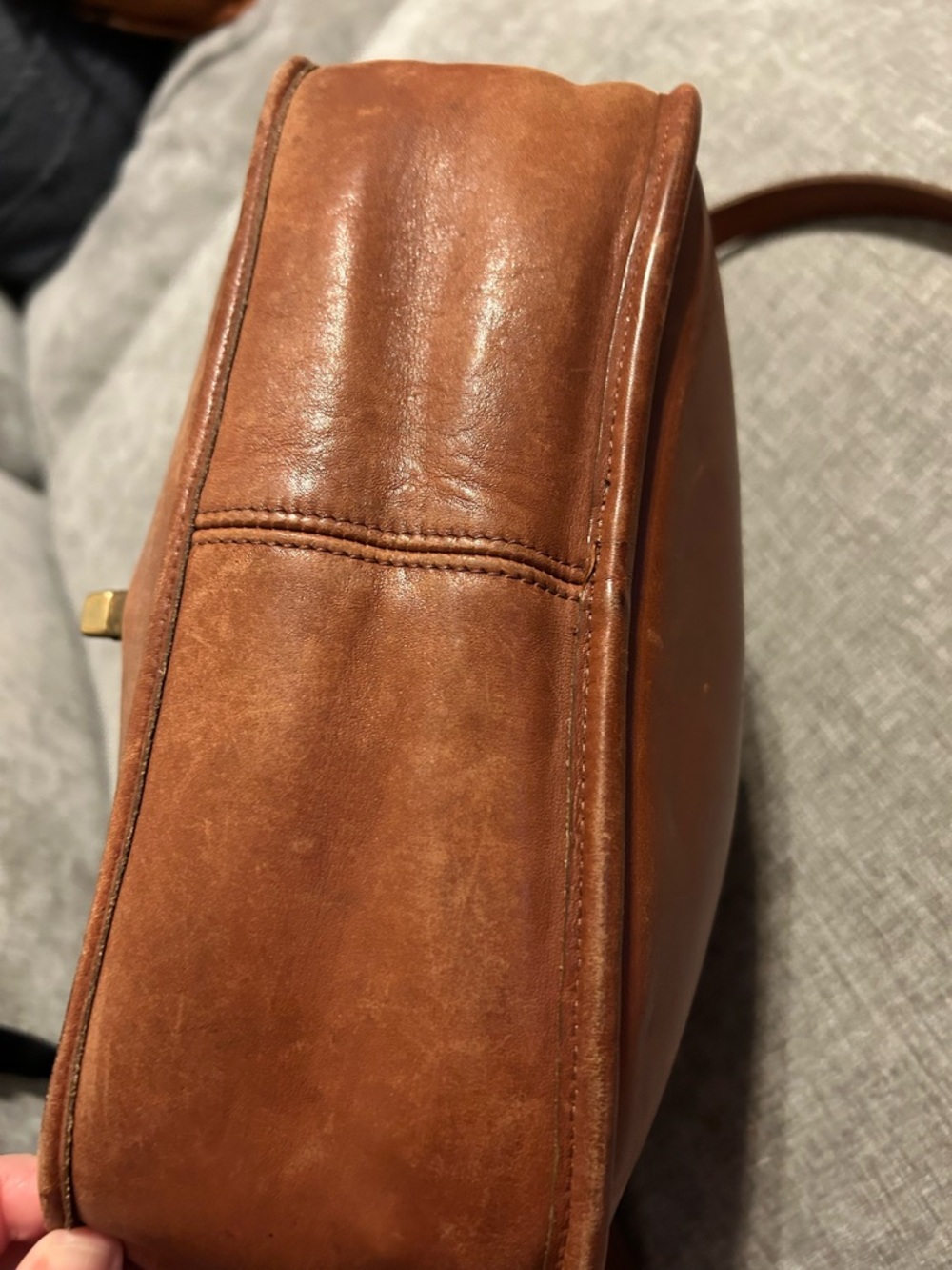 Coach 1992 vintage Brown Leather Crossbody Bag - Picture 4 of 13